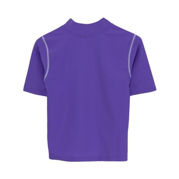 SunBusters Girls S/S Rash Guard(UPF 50+), Blackberry, 6/12 mos - Picture 2 of 2